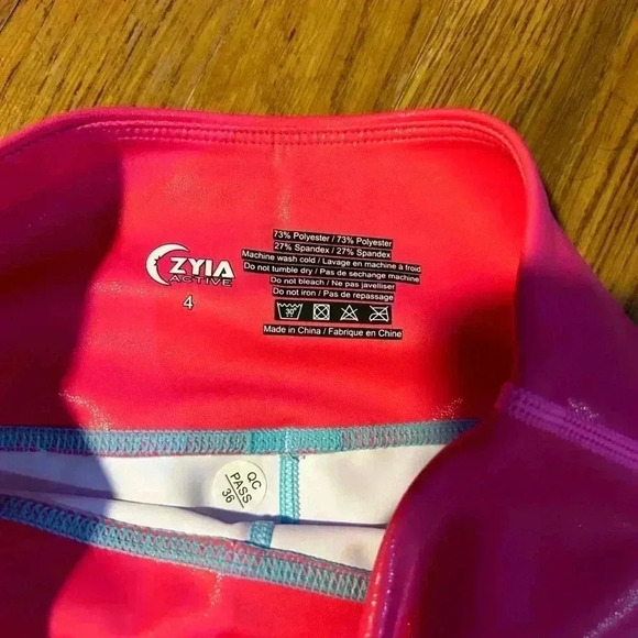 Zyia Pink and Blue Ombrรฉ Leggings, New, Size 4 - Picture 3 of 5
